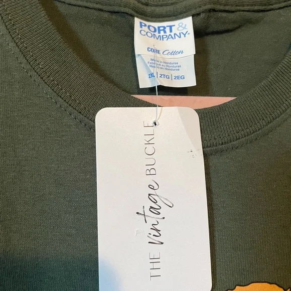 Green Graphic T-Shirt with Leopard Print - Picture 3 of 3